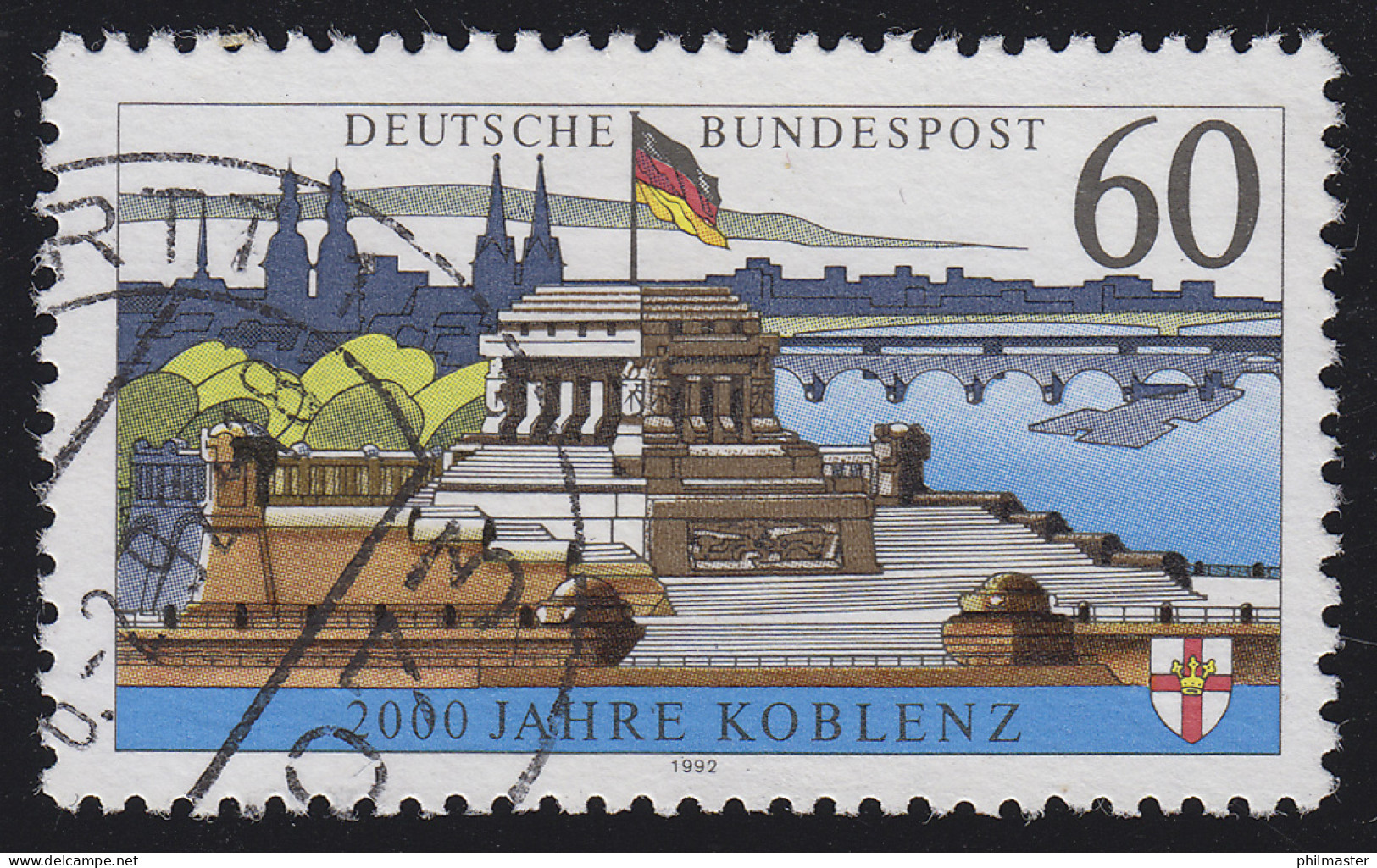 1583x Koblenz, Ohne Fluoreszenz, Gestempelt - Oblitérés