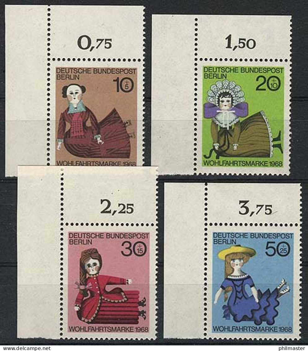 322-325 Wofa Puppen 1968, Ecke O.l. Satz ** - Unused Stamps