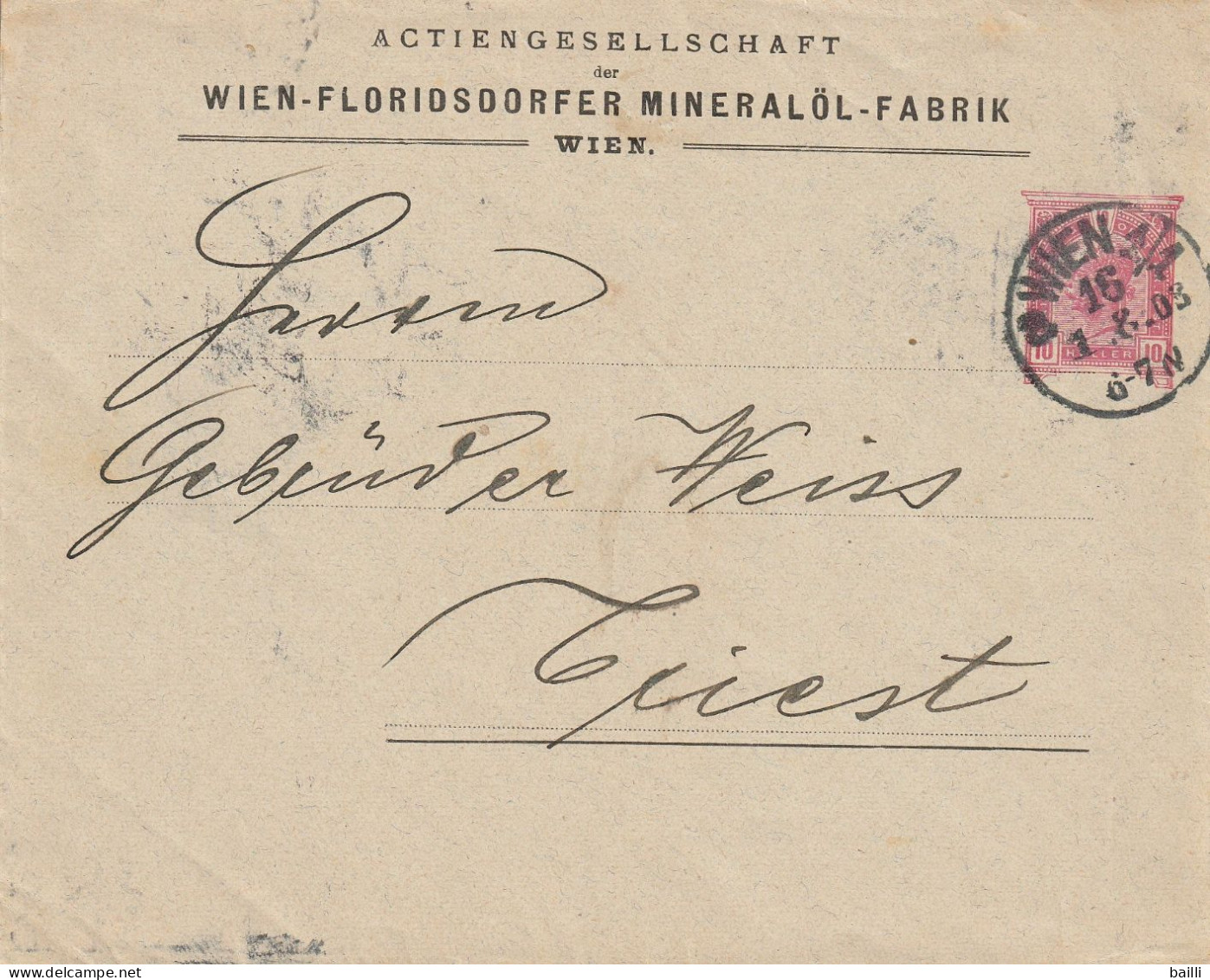 Autriche Entier Postal Privé Wien 1903 - Briefe