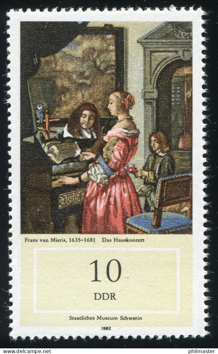 2727 Museum Schwerin 10 Pf Blauer Fleck Am Oberrand, Feld 13, ** - Variétés Et Curiosités