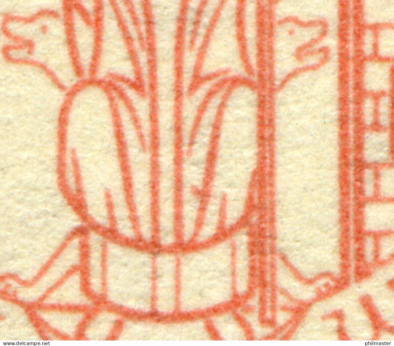 255xVII Aschaffenburg, Gelblich, PLF VII Fleck Am Rechten Bein, Feld 20 ** - Errors & Oddities