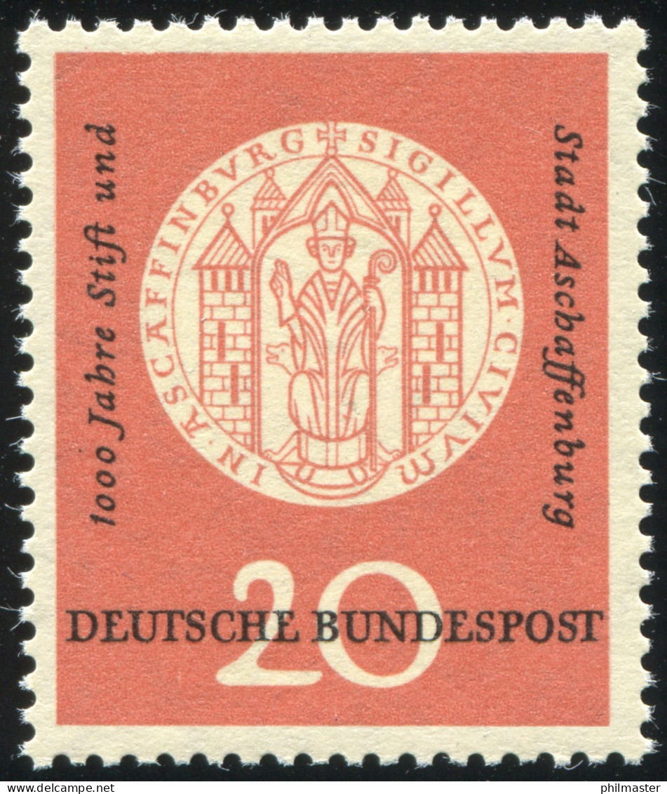 255xVII Aschaffenburg, Gelblich, PLF VII Fleck Am Rechten Bein, Feld 20 ** - Plaatfouten En Curiosa