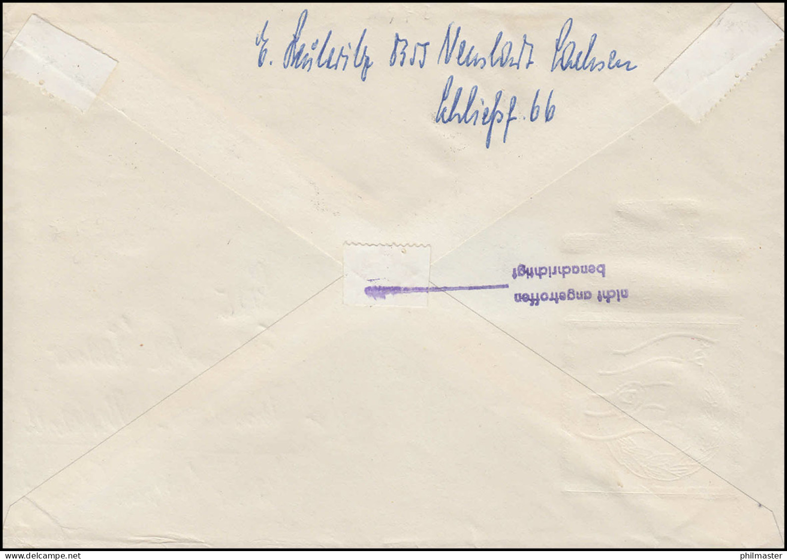 1759-1760 DSF Mit Ulbricht-Zusatzfrankatur R-Brief 8355 NEUSTADT Nach Düsseldorf - Sonstige & Ohne Zuordnung