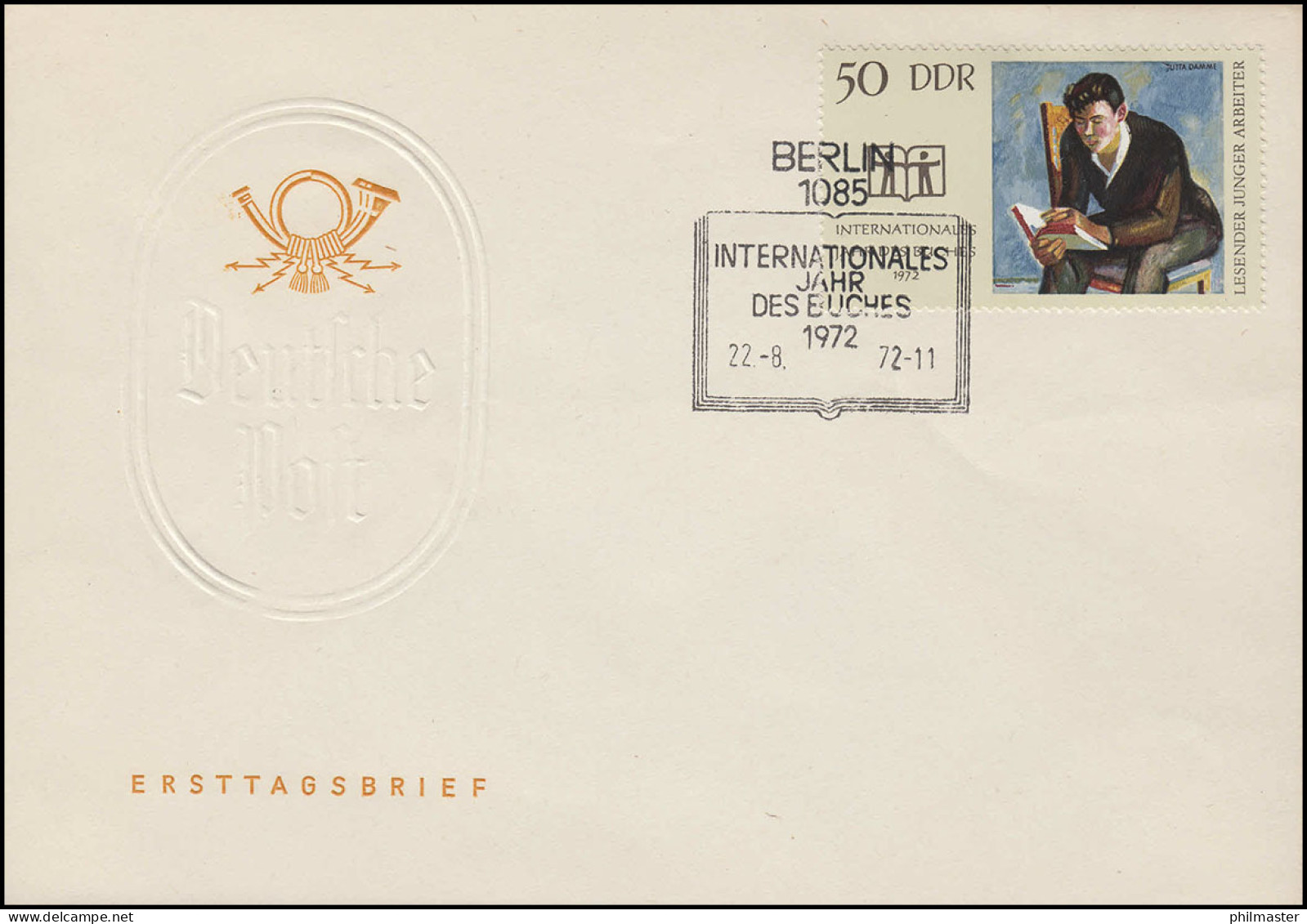 1781 Internationales Jahr Des Buches 1972 - Marke Auf Schmuck-FDC ESSt BERLIN - Cartas & Documentos