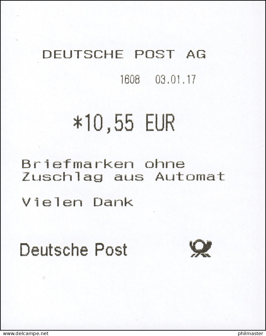 9 Empfangen - 6 ATM 45-450 Cent 2017, Tastensatz TS 1, Postfrisch ** - Automaatzegels [ATM]