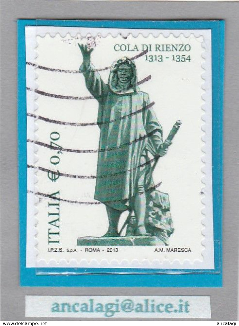 USATI ITALIA 2013 - Ref.1254A "COLA DI RIENZO" 1 Val. - - 2011-20: Usati