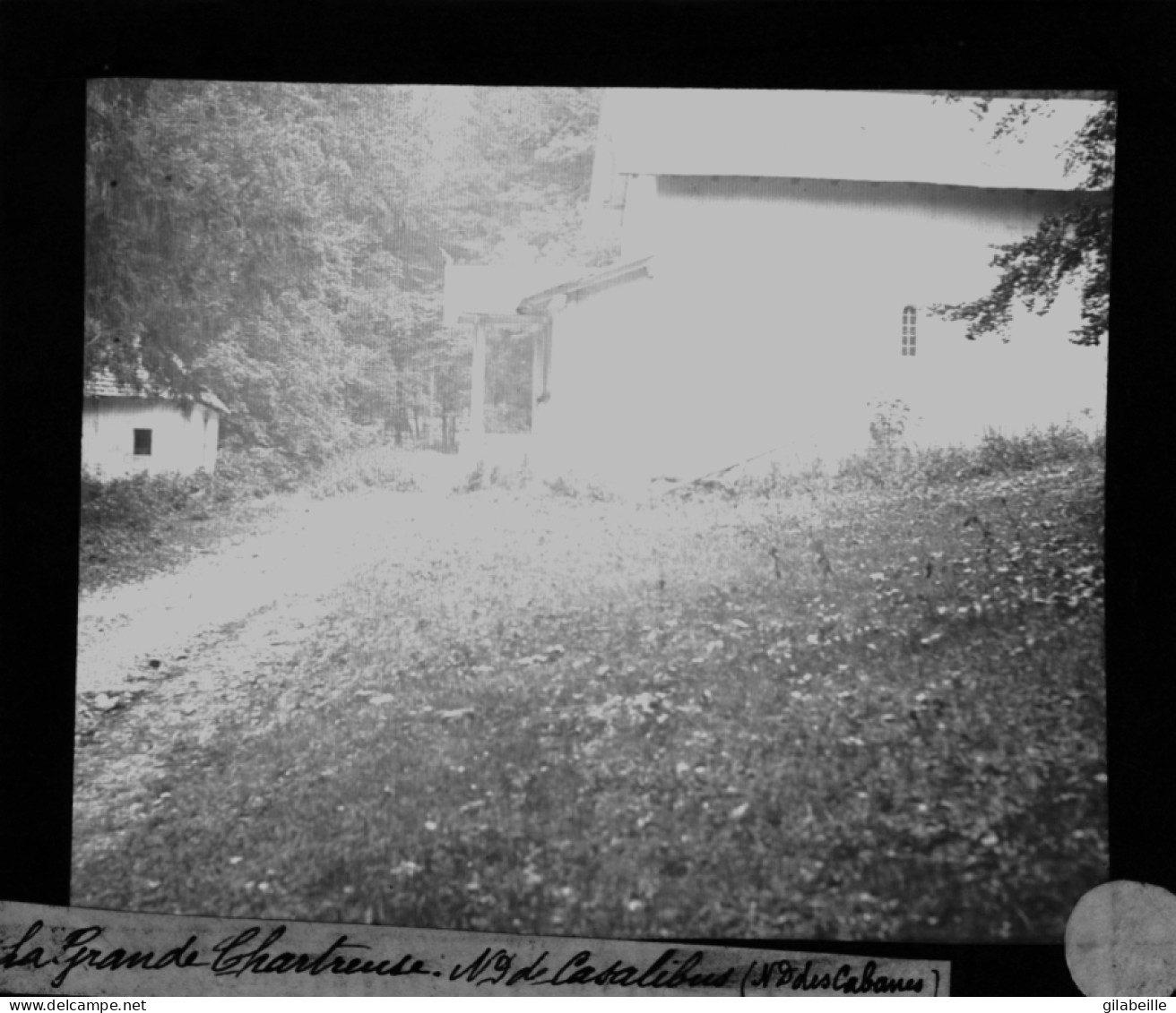 PLAQUE DE VERRE Photo -  La GRANDE CHARTREUSE - Notre Dame Des Cabanes-  Année  1890 - Glasplaten