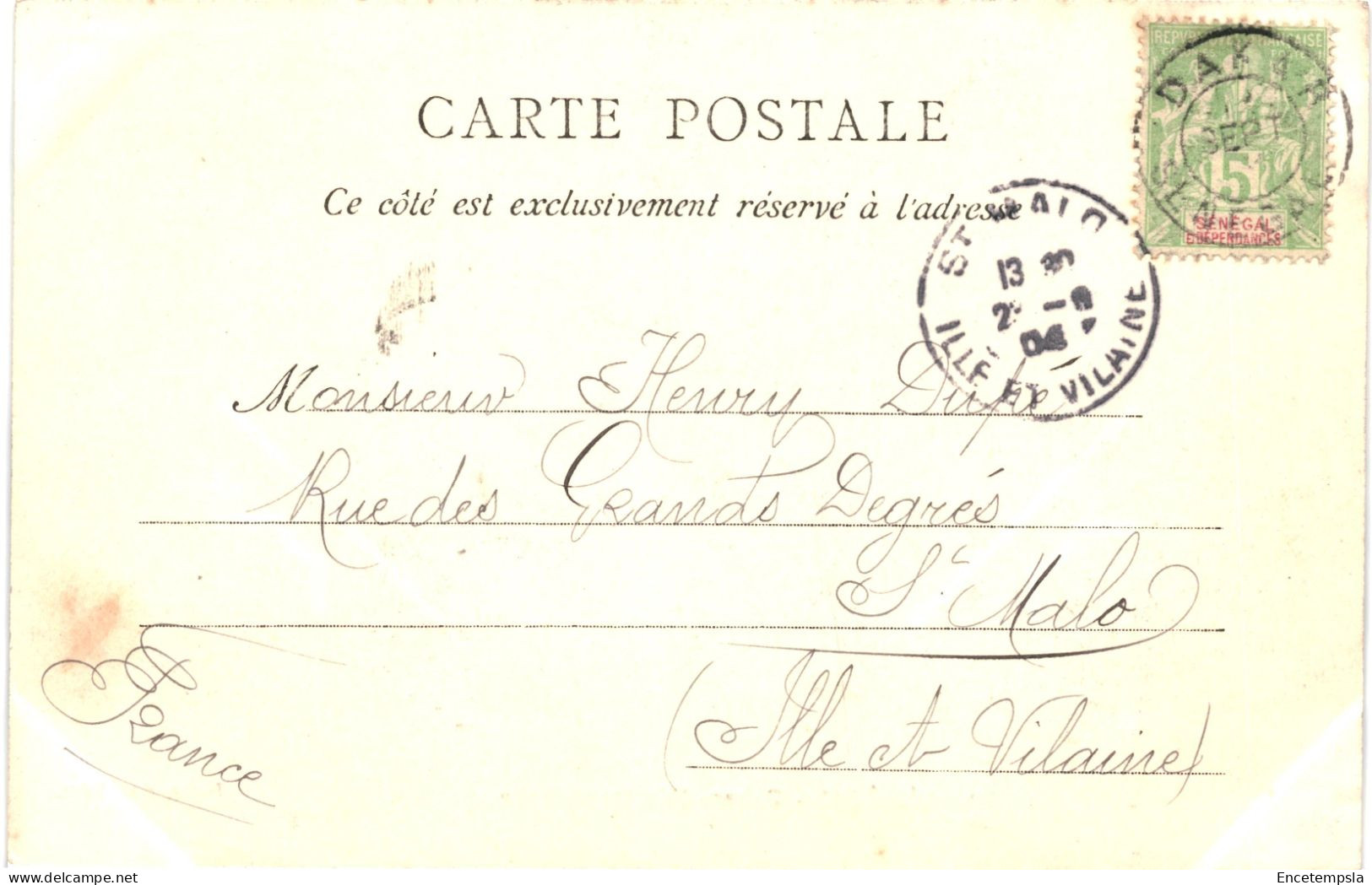 CPA Carte Postale Sénégal Dakar Hôpital Militaire 1904 VM80083ok - Senegal