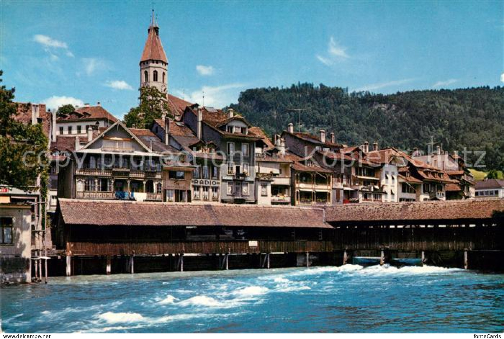 13192918 Thun BE Alter Stadtteil Aare Schlosskirche Thun BE - Sonstige & Ohne Zuordnung