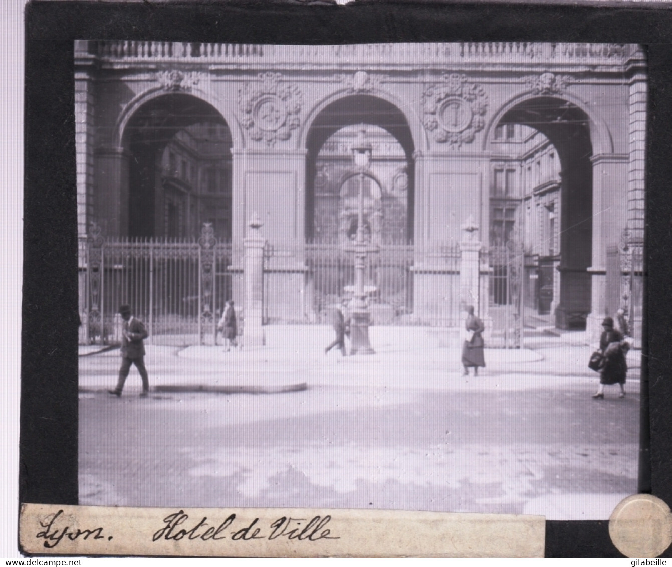PLAQUE DE VERRE Photo -  LYON - L'hotel De Ville -  Année  1890 - Glasplaten
