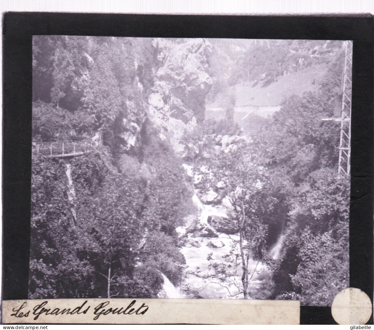 PLAQUE DE VERRE Photo  - Les Alpes - Le Vercors - Les Grands Goulets -   Année  1890 - Diapositivas De Vidrio