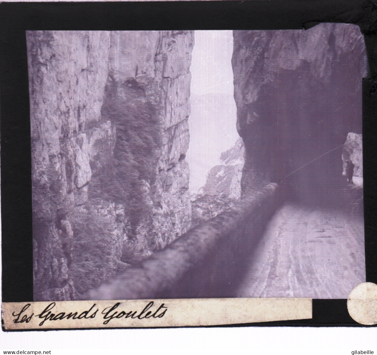 PLAQUE DE VERRE Photo - Les Alpes - Le Vercors - Les Grands Goulets -   Année  1890 - Glass Slides