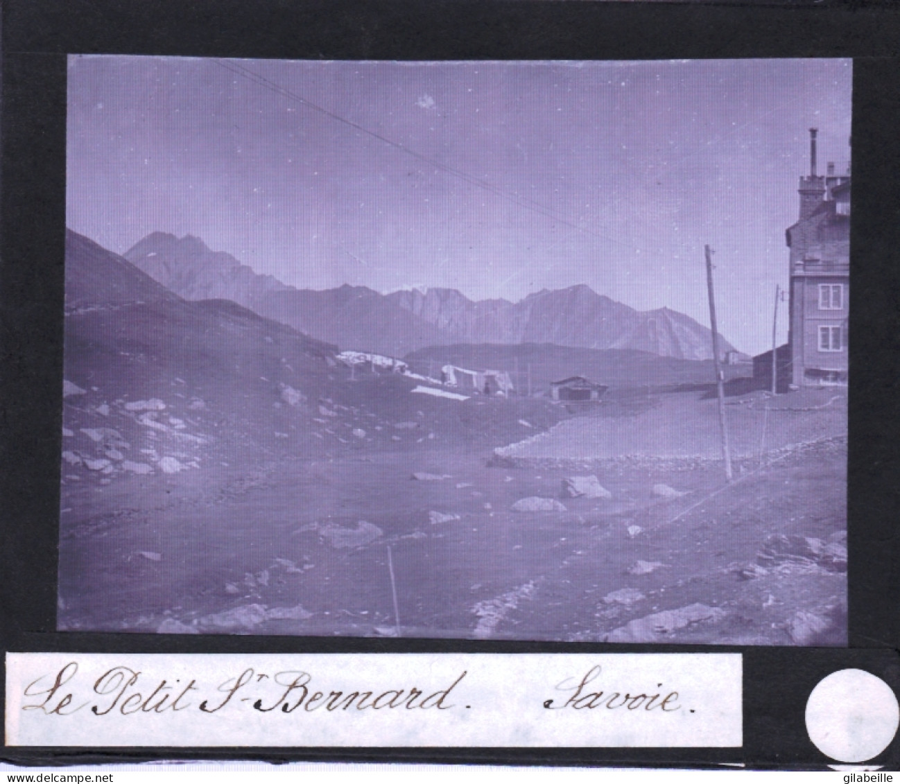 PLAQUE DE VERRE -  Photo  - Les Alpes - Le PETIT SAINT BERNARD -   Année  1890 - Diapositivas De Vidrio