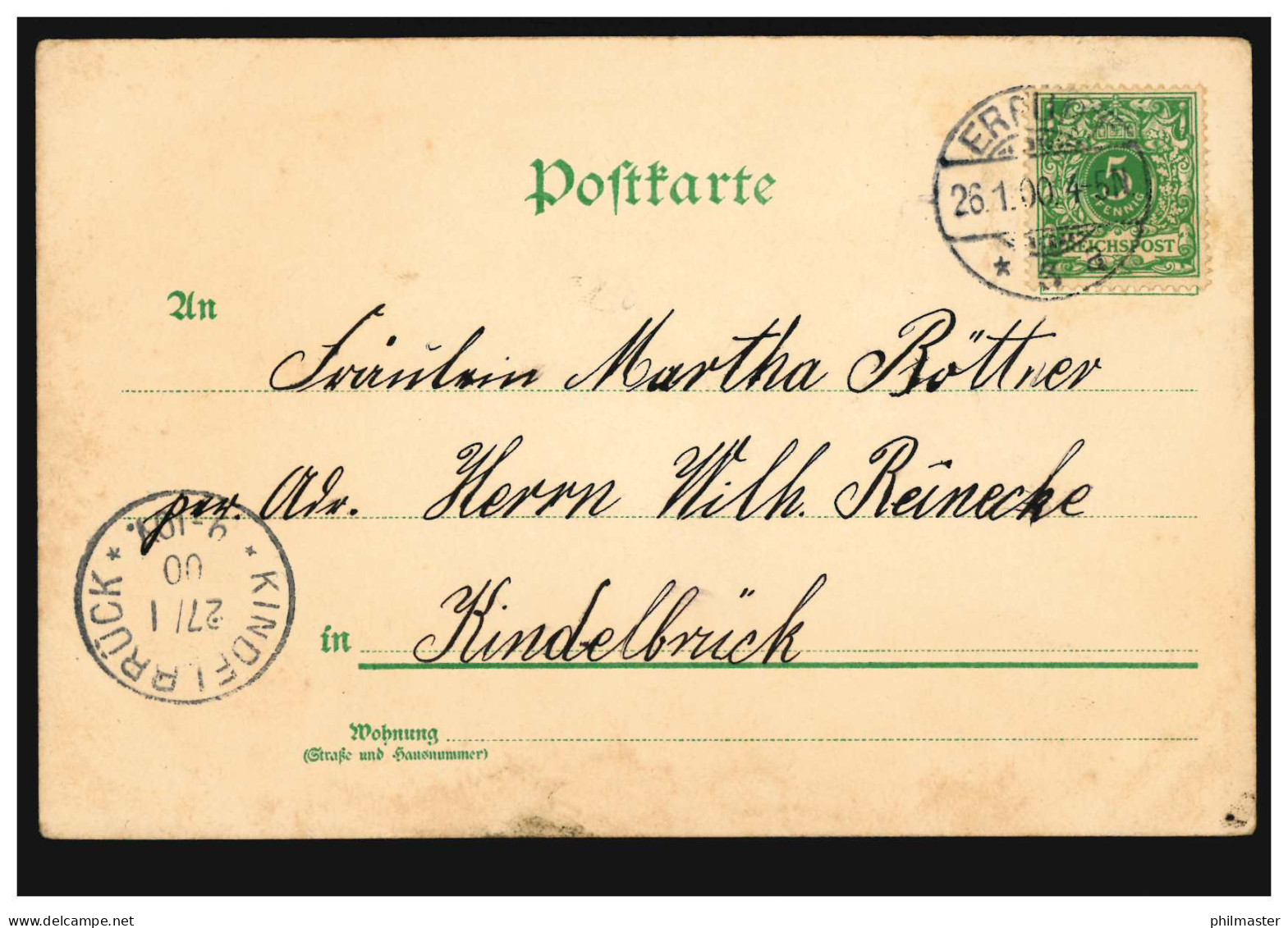 Tiere-AK Vögel: Gimpel-Ansammlung, ERFURT 26.1.1900 Nach KINDELBRÜCK 27.1.00 - Vogels