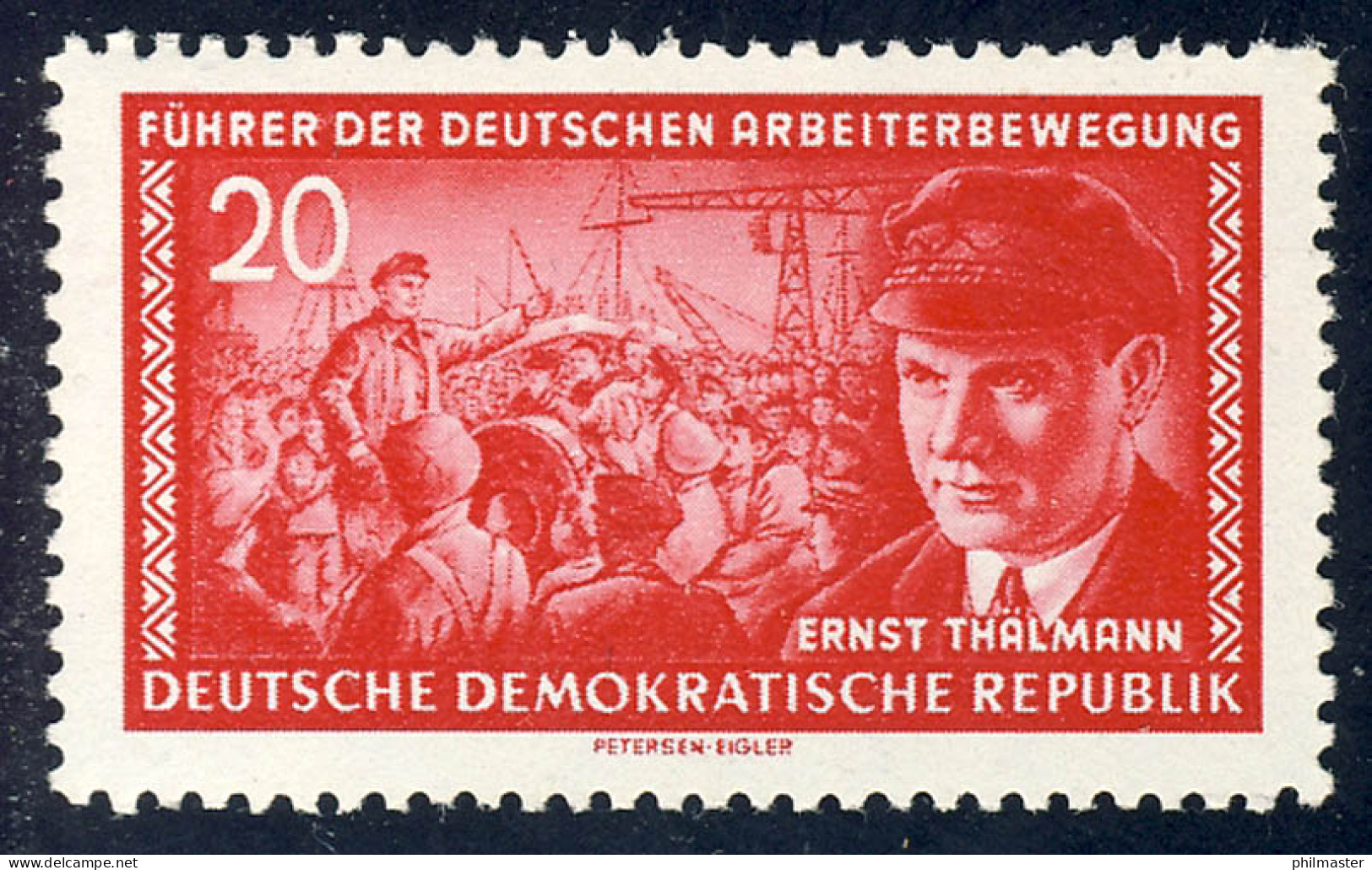 475 XII Ernst Thälmann 20 Pf Wz.2 XII ** Postfrisch - Nuovi