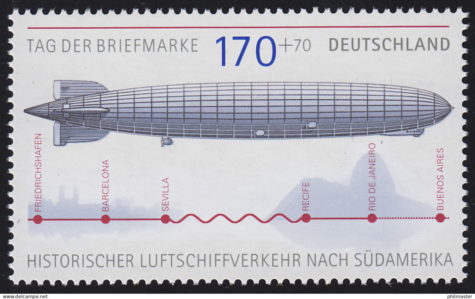 2589 Einzelmarke Aus Block 69 Tag Der Briefmarke - Zeppelin Postfrisch ** - Neufs