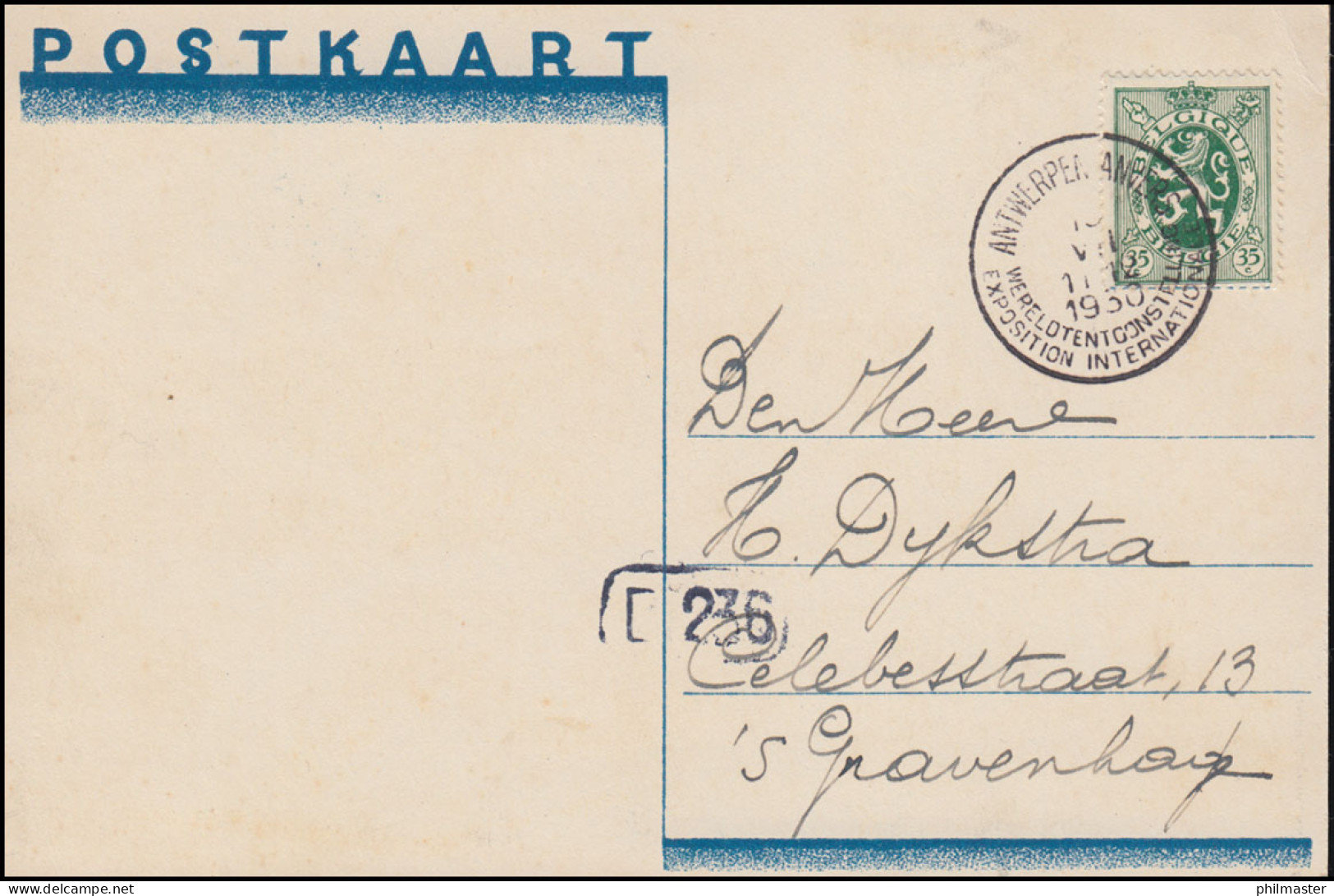 Postkarte Weltausstellung Kolonien Schifffahrt Flämische Kunst ANTWERPEN 1930 - Museums