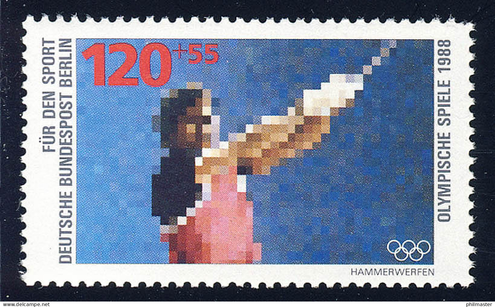 803 Hammerwerfen 120+55 Pf ** - Unused Stamps