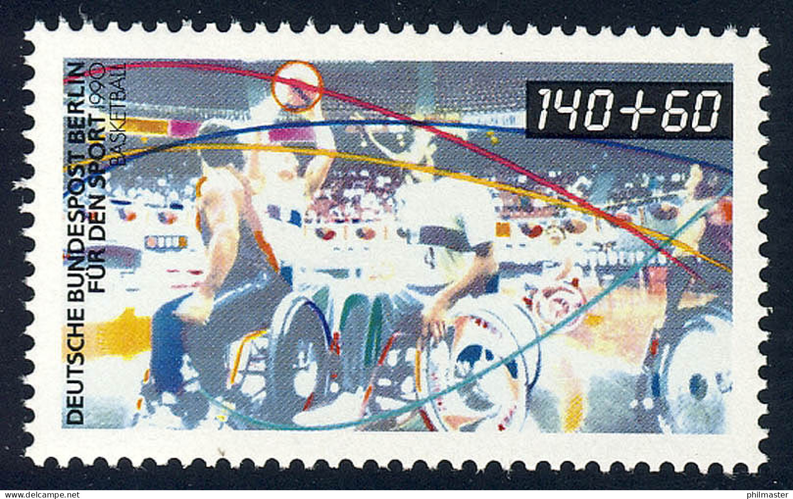 865 Rollstuhl-Basketball 140+60 Pf ** - Unused Stamps