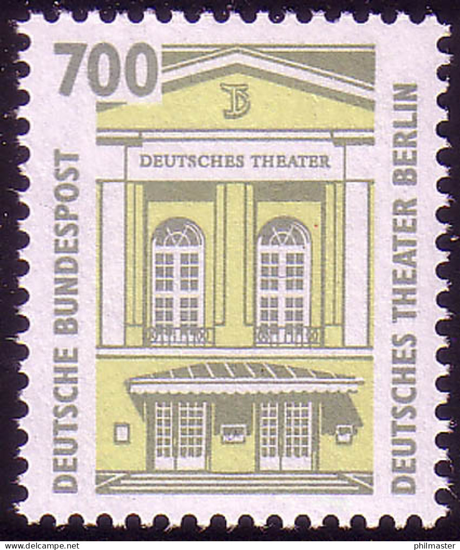 1691 Sehenswürdigkeiten 700 Pf Deutsches Theater ** - Ungebraucht