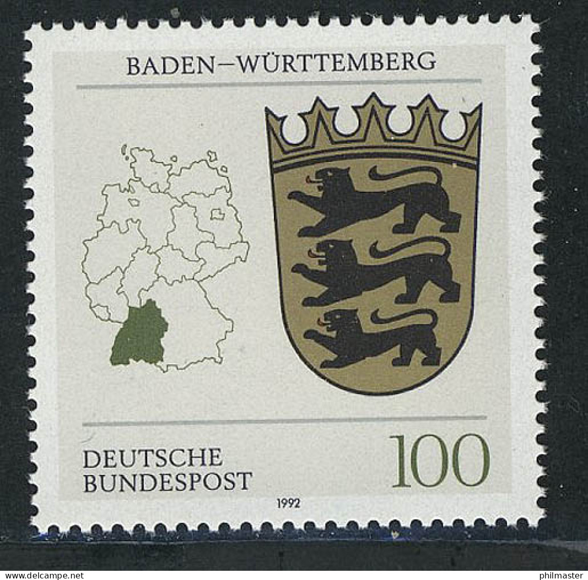 1586 Baden-Württemberg 100 Pf ** - Unused Stamps