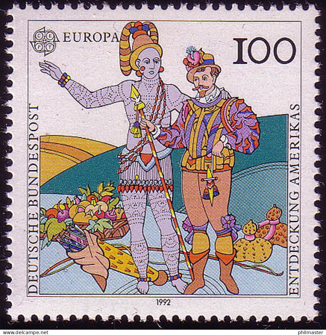 1609 Entdeckung Amerikas CEPT 100 Pf ** - Unused Stamps