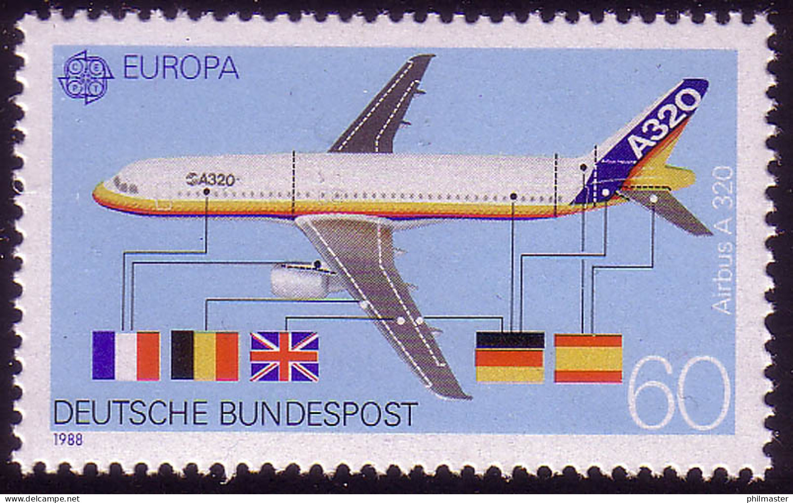 1367 Europa 60 Pf ** - Unused Stamps