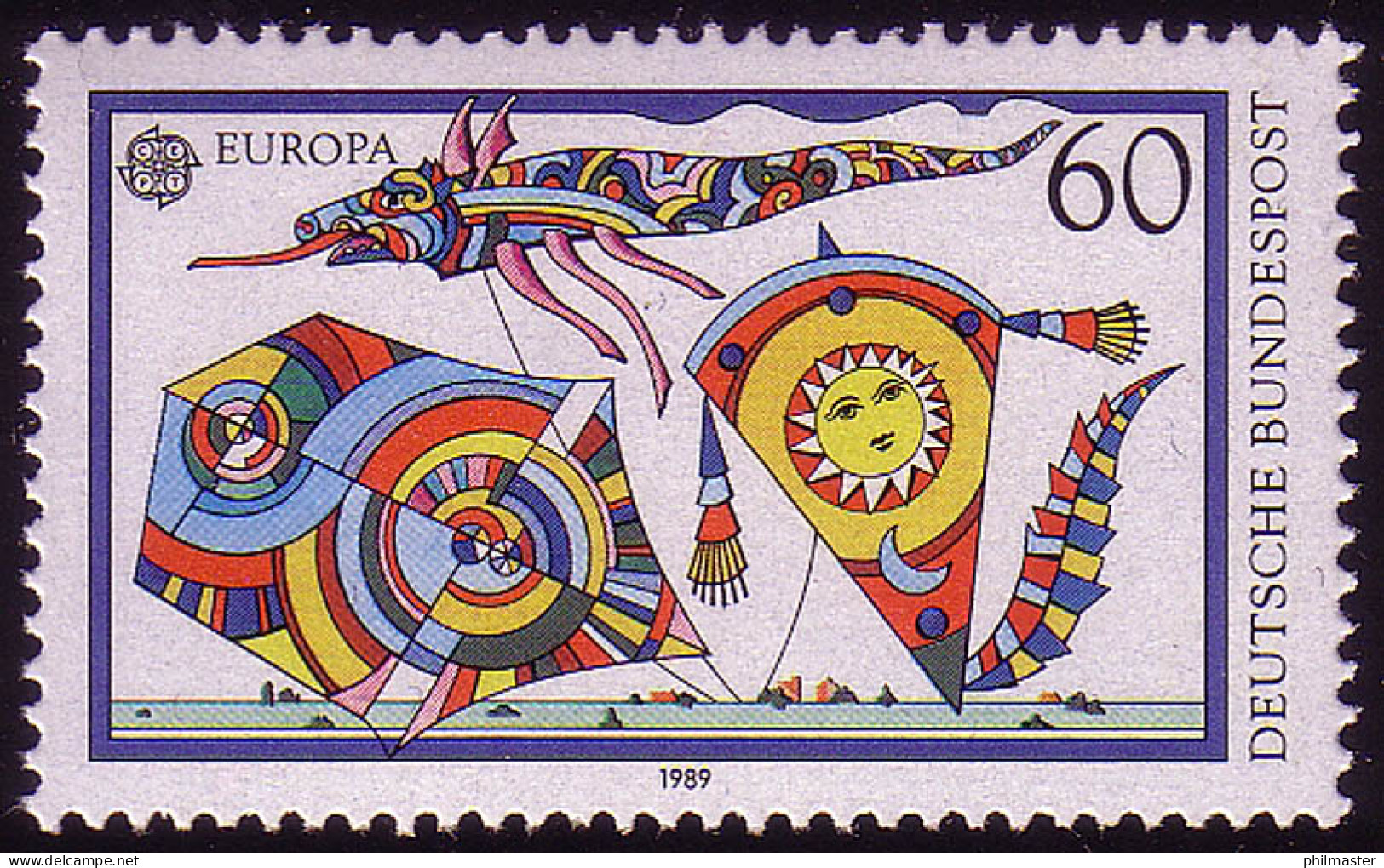 1417 Europa 60 Pf Drachensteigen ** - Nuovi