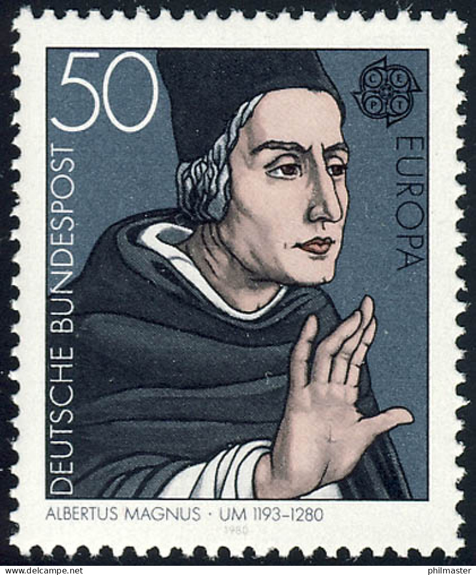 1049 Europa/CEPT 50 Pf Albert Magnus ** Postfrisch - Unused Stamps