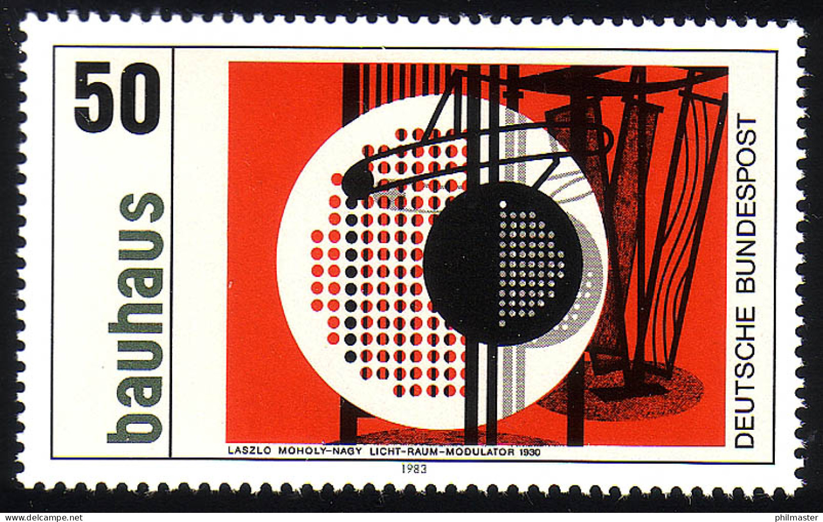 1164 Bauhaus Laszlo Moholy-Nagy 50 Pf ** Postfrisch - Nuevos