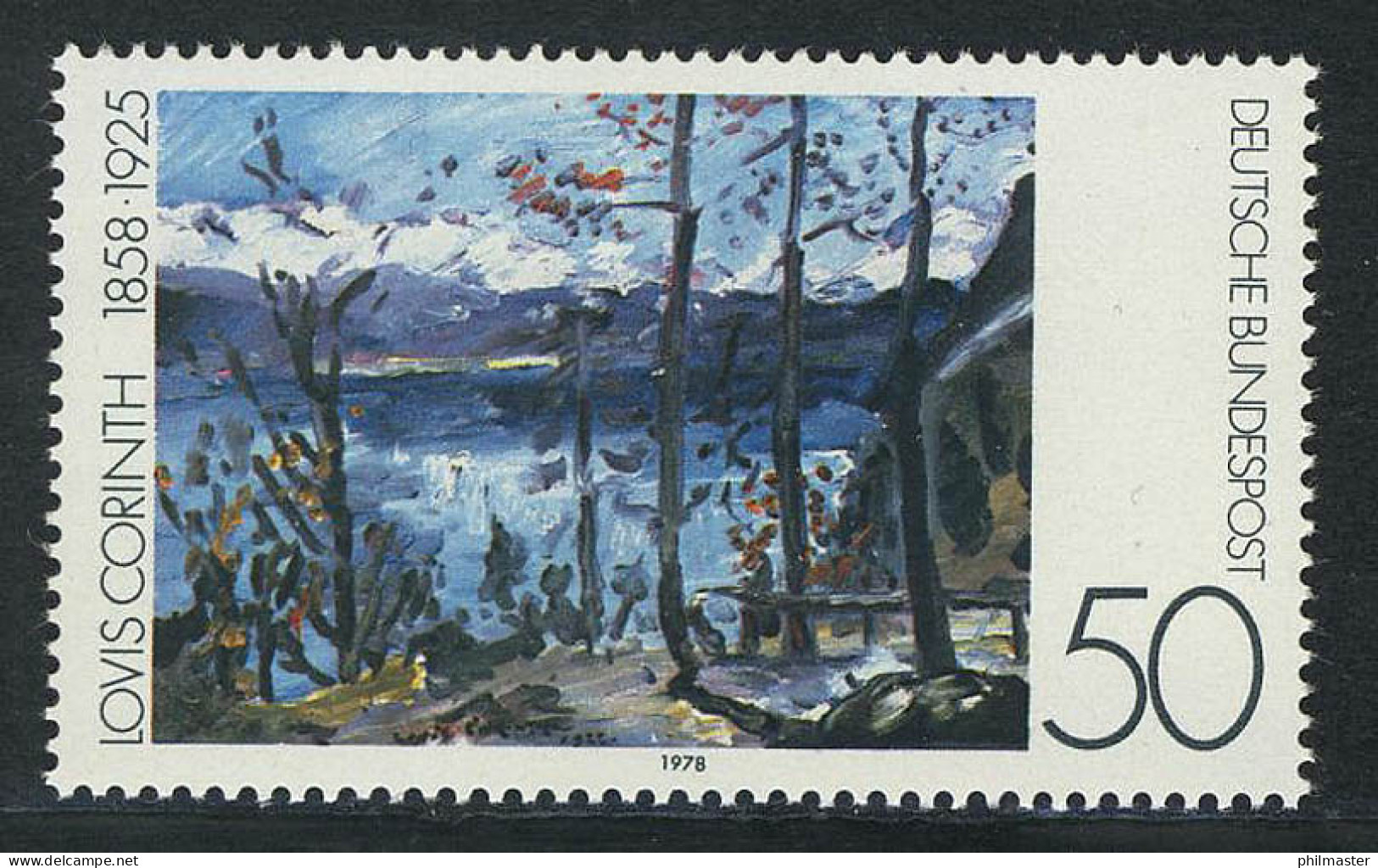 986 Impressionismus 50 Pf Corinth ** - Unused Stamps