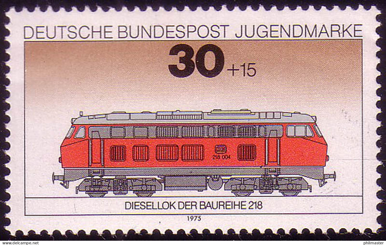 836 Jugend Lokomotiven 30+15 Pf ** Postfrisch - Nuevos