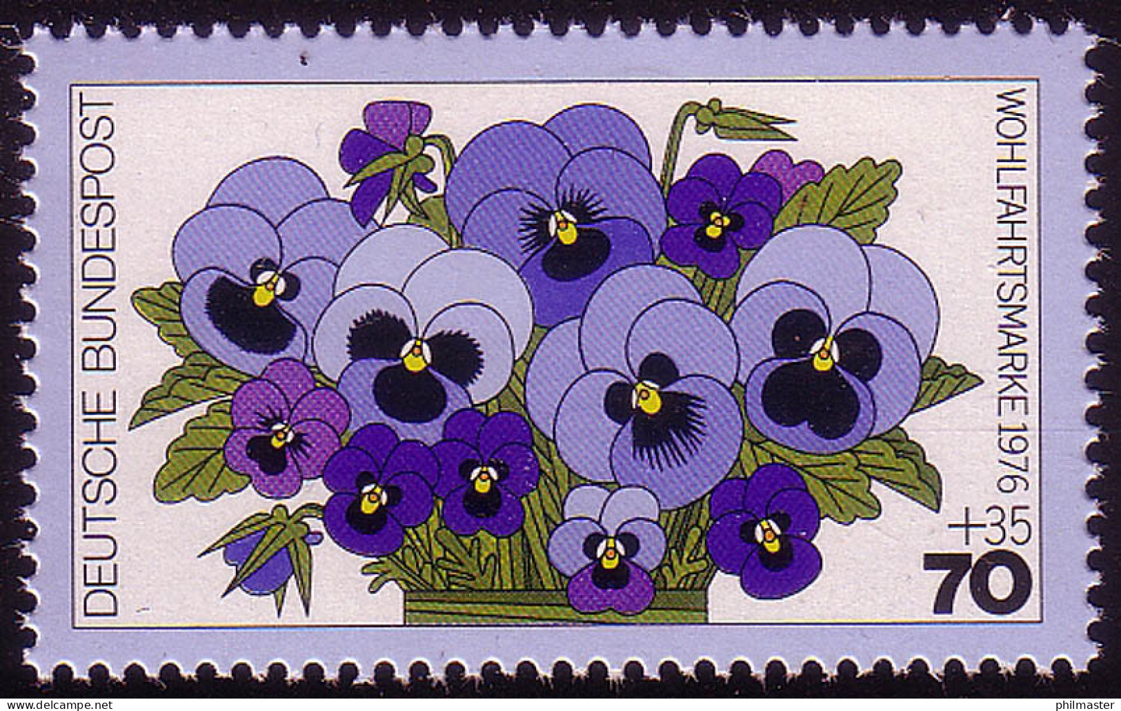 907 Blumen 70+35 Pf Stiefmütterchen ** - Unused Stamps