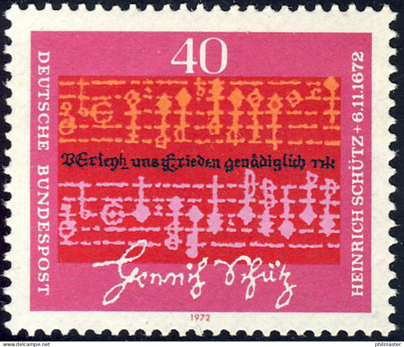 741 Heinrich Schütz ** Postfrisch - Unused Stamps