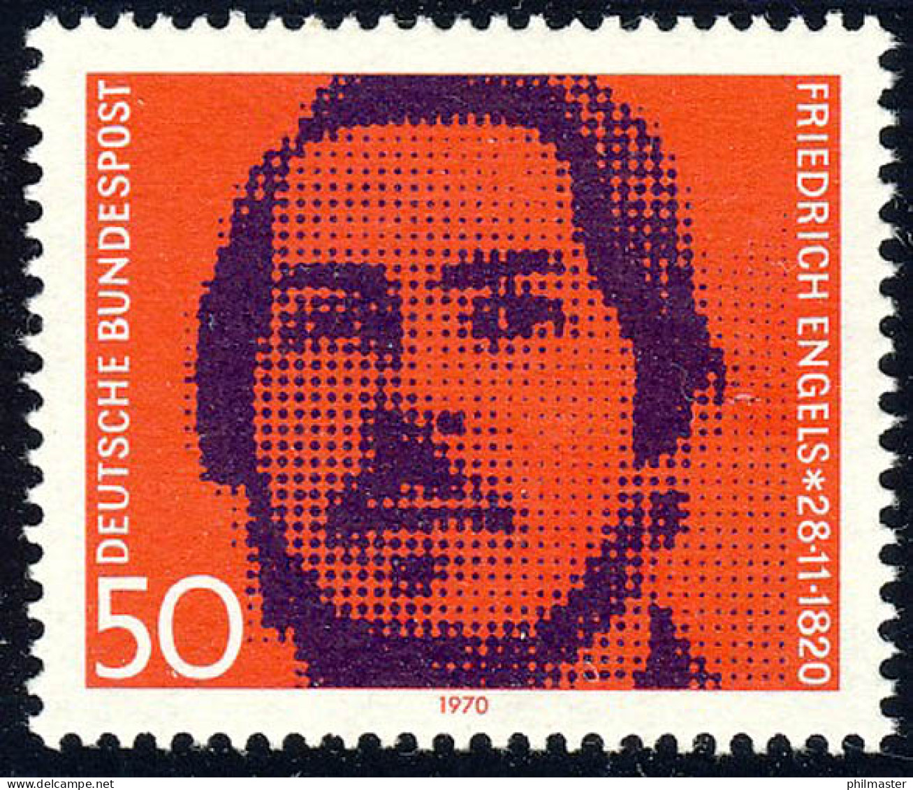 657 Friedrich Engels ** - Unused Stamps