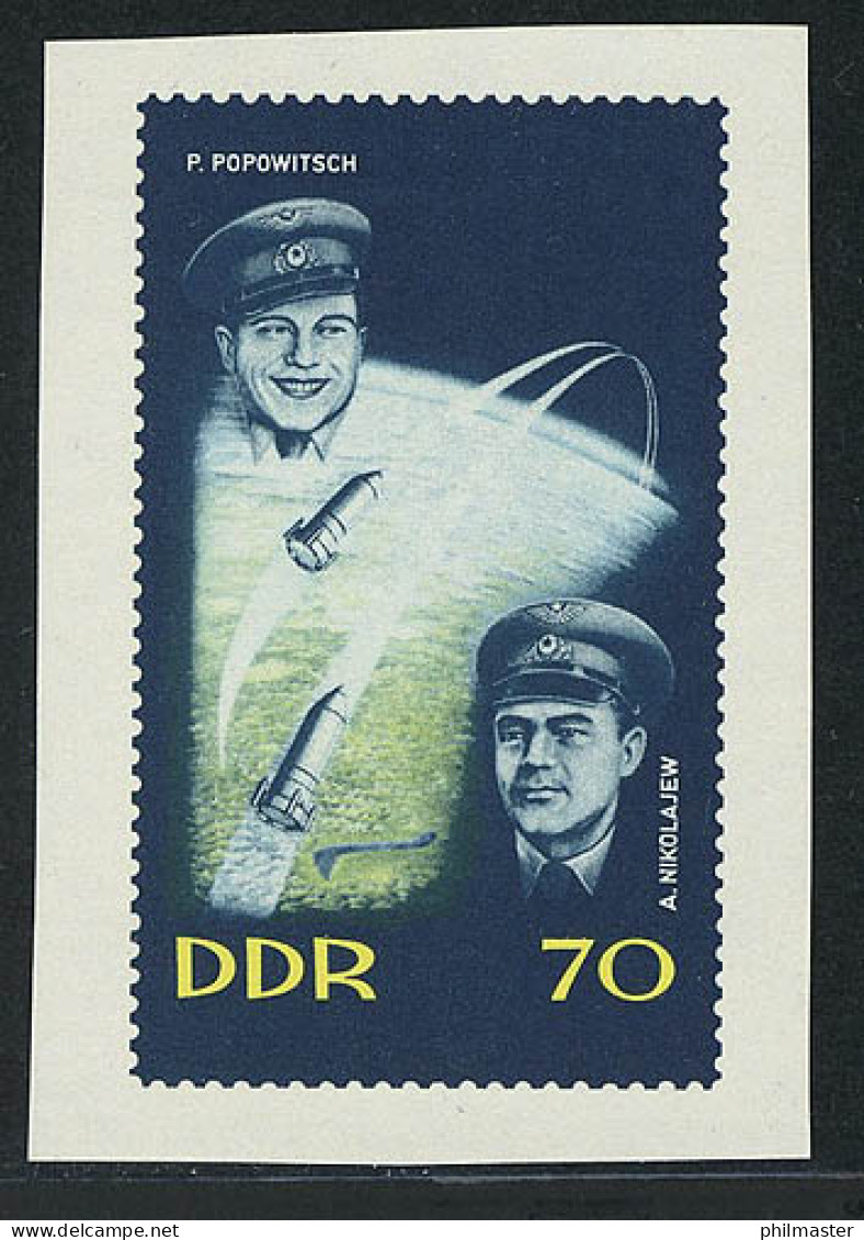 917 Raumschiffe Wostok Aus Block, Ungezähnt, ** - Unused Stamps