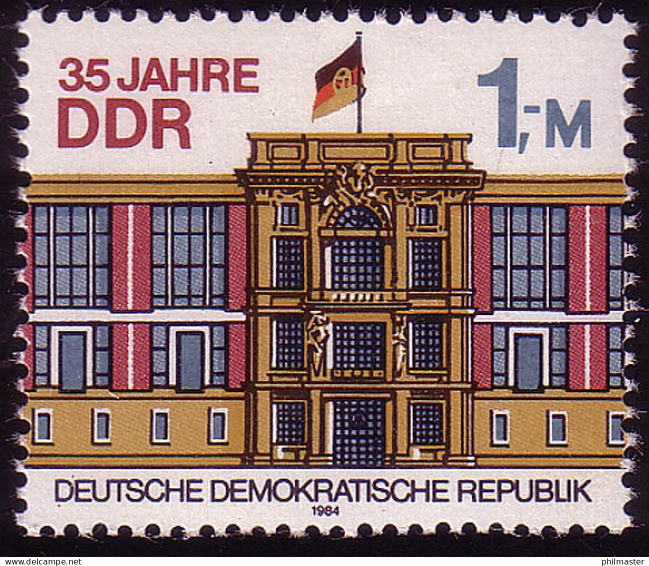 2890 35 Jahre DDR Berlin 1984 1 M Aus Block 77 ** - Unused Stamps