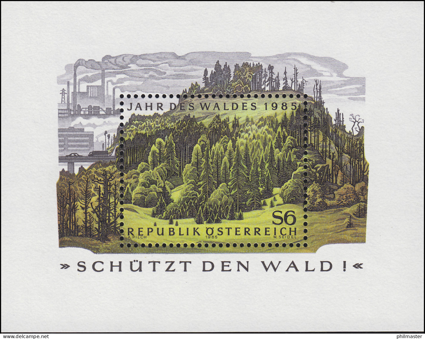 Österreich Block 7 Jahr Des Waldes 1985 - Schützt Den Wald! ** - Unused Stamps