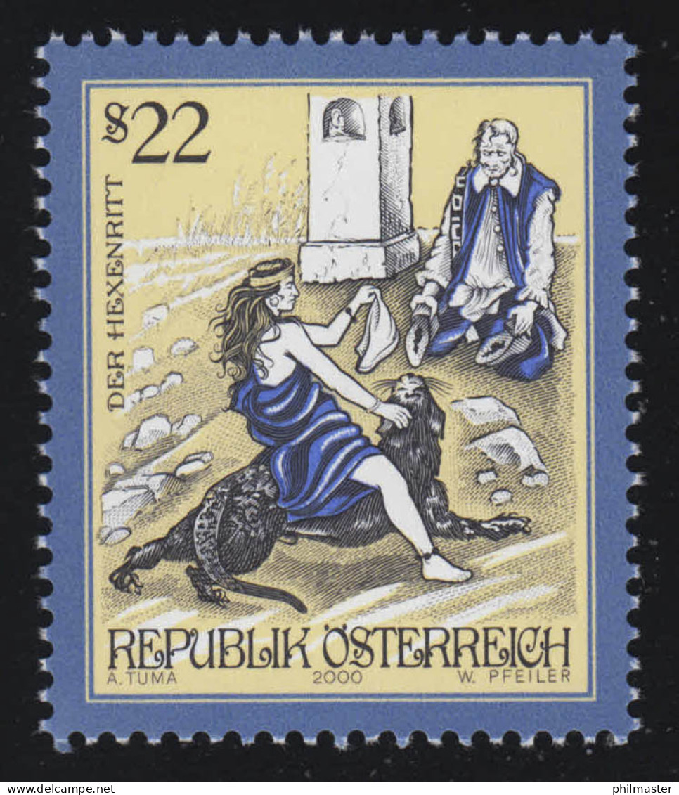 2308 Freimarke: Sagen & Legenden Österreichs, Hexenritt Von Mariatrost, 22 S ** - Unused Stamps