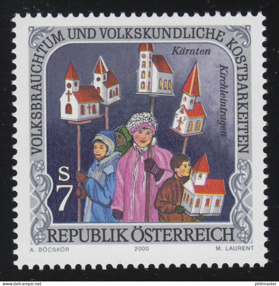 2302 Volksbrauchtum & Kostbarkeiten: Kinder Beim Kirchleintragen, 7 S ** - Unused Stamps