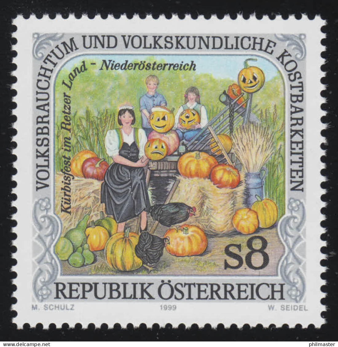 2297 Volksbrauchtum & Kostbarkeiten: Kürbisfest Im Retzer Land, 8 S, ** - Unused Stamps