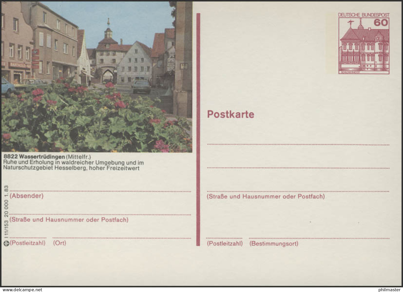 P138-l11/153 - 8822 Wassertrüdingen, Stadtansicht ** - Cartes Postales Illustrées - Neuves