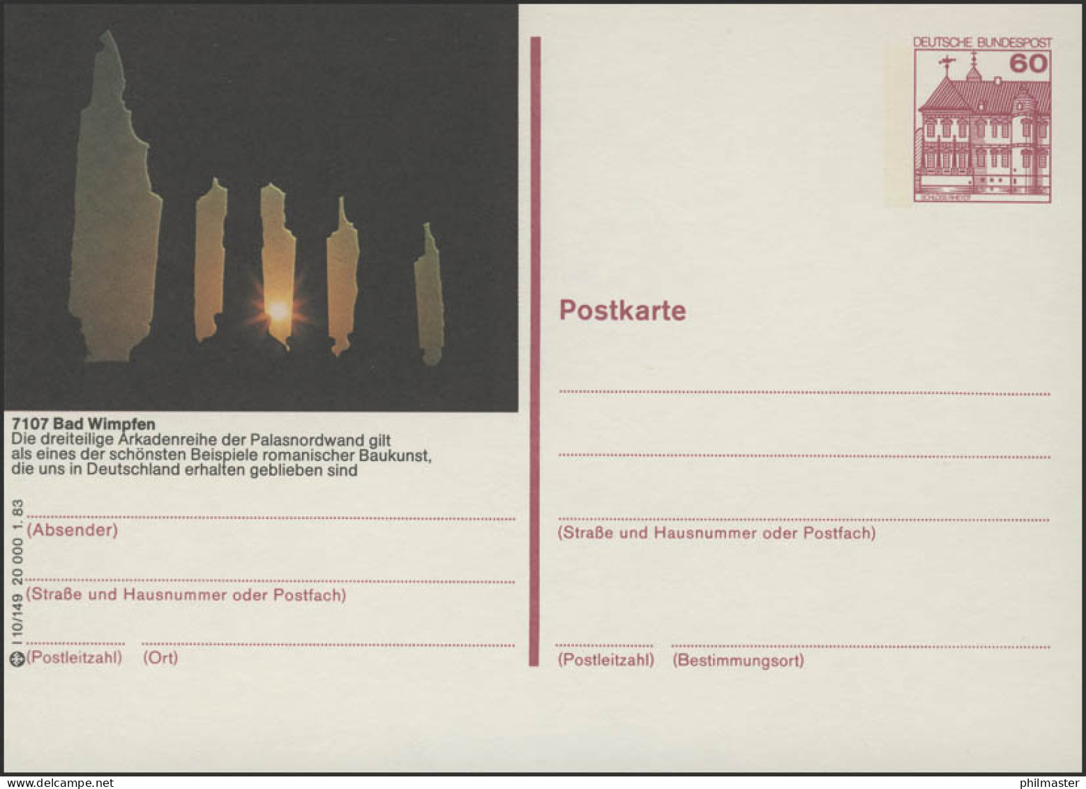 P138-l10/149 - 7107 Bad Wimpfen Arkadenreihe Bei Nacht ** - Illustrated Postcards - Mint