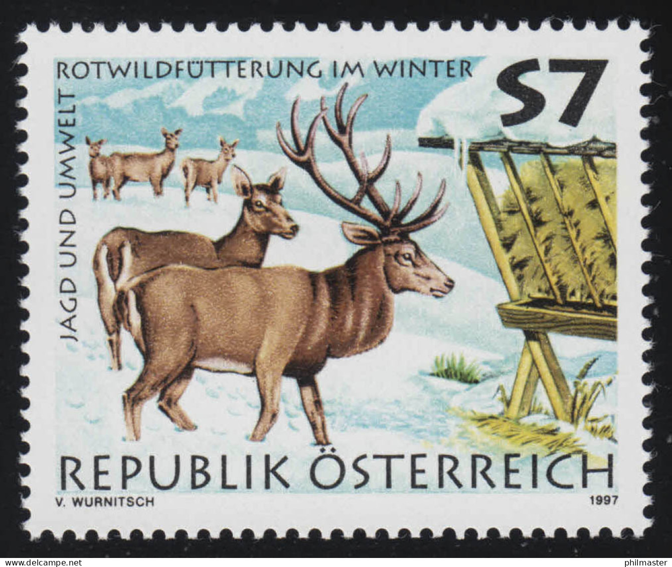 2216 Jagd Und Umwelt, Rotwildfütterung Im Winter, 7 S, Postfrisch ** - Nuovi
