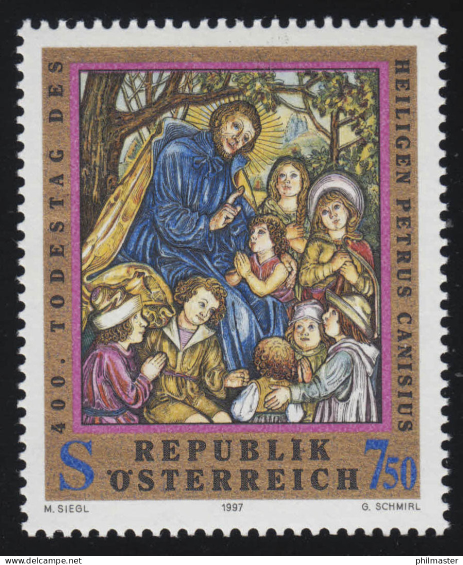 2215 Todestag Hl. Petrus Canisius Erteilt Kindern Unterricht, 7.50 S, ** - Unused Stamps