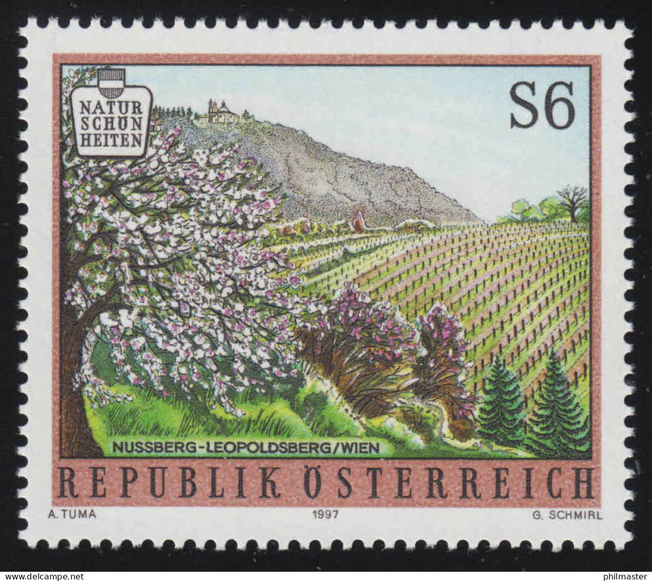 2211 Naturschönheiten In Österreich, Weingärten Auf Dem Nussberg, 6 S, ** - Unused Stamps