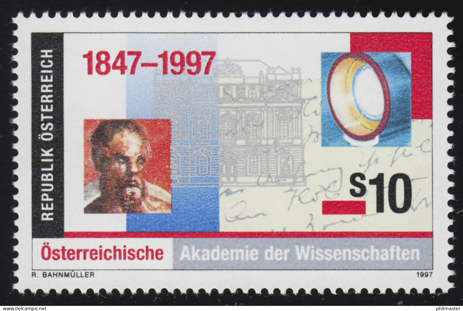 2210 Akademie D. Wissenschaften, Wien, Symbol + Gebäude Akademie, 10 S, ** - Ongebruikt