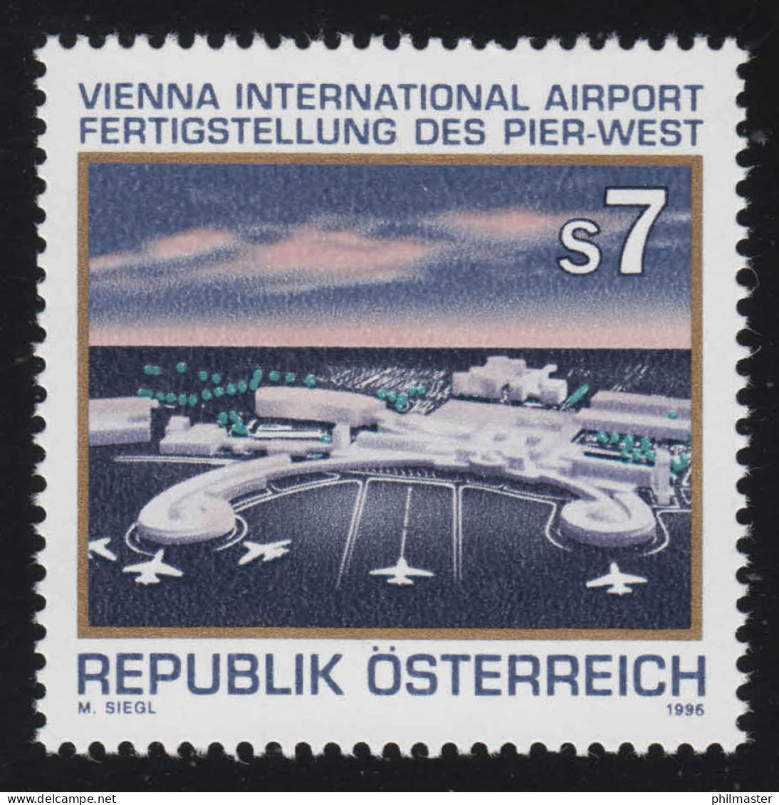 2180 West Terminal Flughafen Wien, Zentralbereich Des Flughafens, 7 S, ** - Unused Stamps