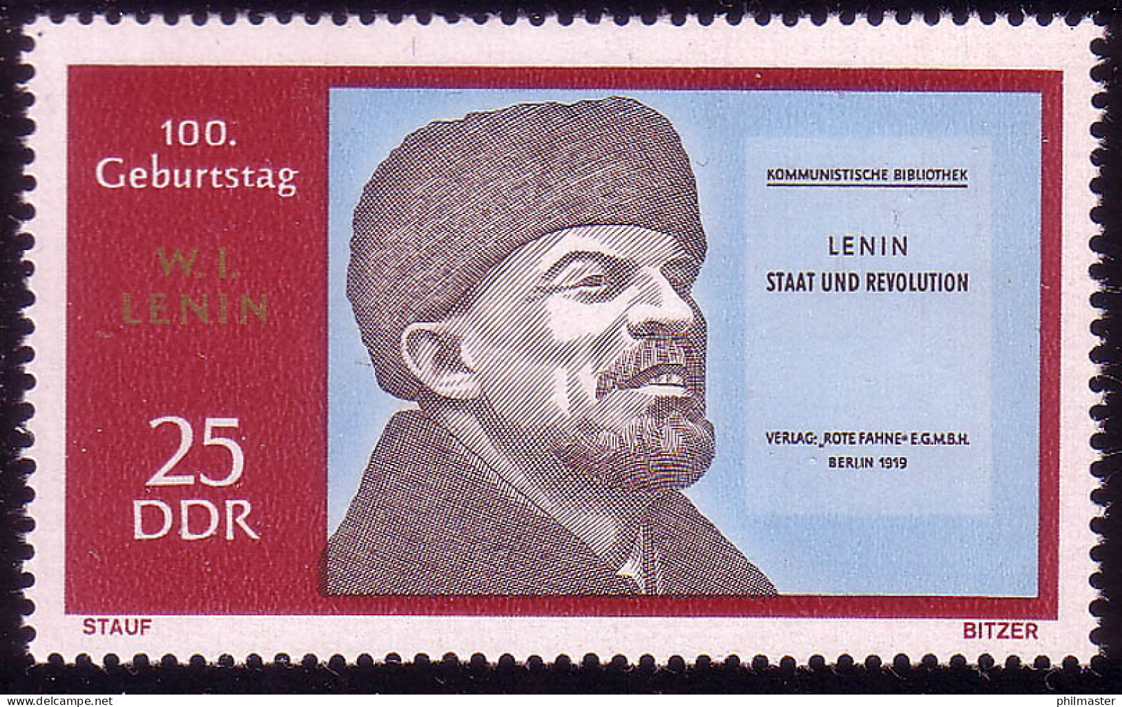 1559 Lenin 25 Pf ** Postfrisch - Ungebraucht