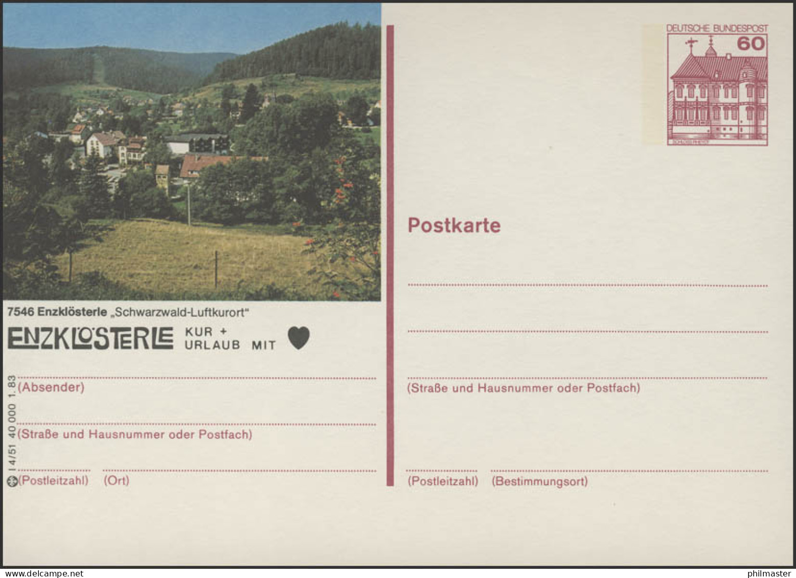 P138-l4/051 - 7546 Enzklösterle, Ortsansicht ** - Postales Ilustrados - Nuevos